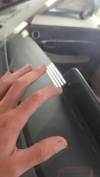 Additional windshield chip after repair